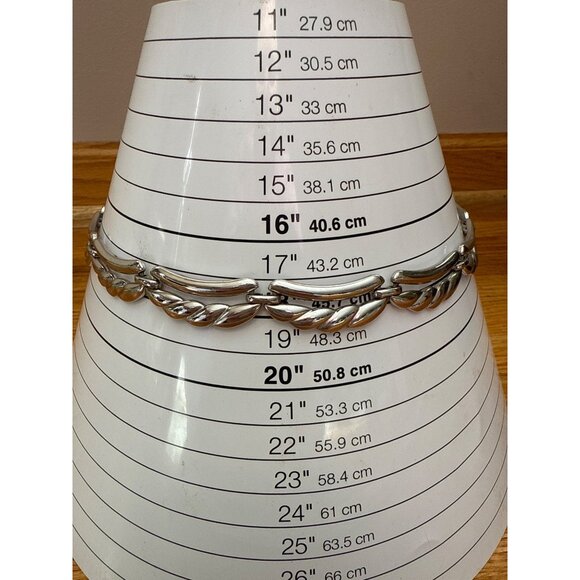 Monet Silver-Tone Chunky Leaf Chain Necklace With Adjustable Clasp - Picture 2 of 5